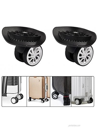 Replacement Luggage Wheels 2 Pcs Durable Suitcase Wheels Swivel Luggage Mute Wheel with Screw for Repair Replacement