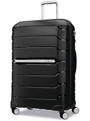 Samsonite Freeform Hardside Expandable with Double Spinner Wheels Black Checked-Large 28-Inch