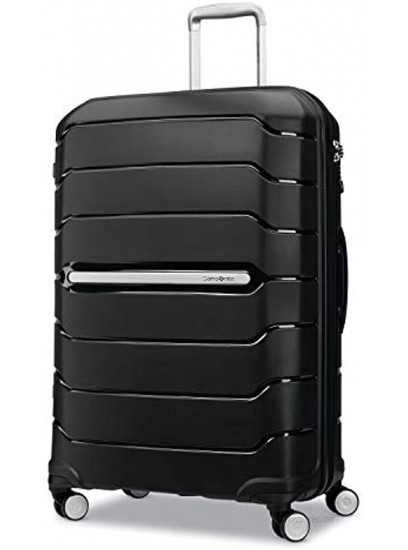 Samsonite Freeform Hardside Expandable with Double Spinner Wheels Black Checked-Large 28-Inch