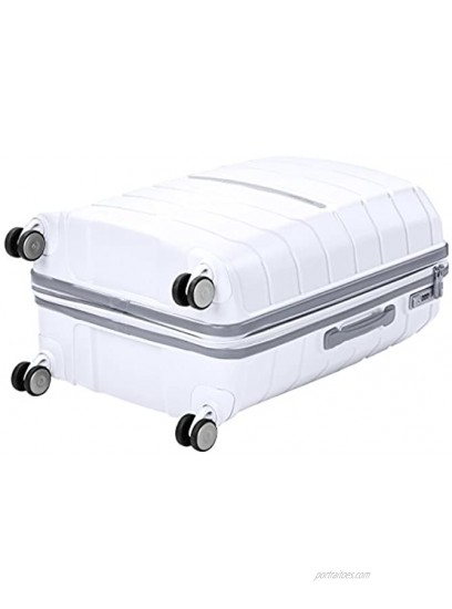 Samsonite Octolite Spinner Unisex Medium White Polypropylene Luggage Bag TSA Approved I72005005