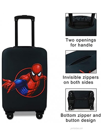 Spi derman Covers Travel Luggage Protector Suitcases Cover for Boys Trunk Case Washable Covers with Zipper Suitable 18-20inch