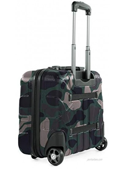 SUITLINE Pilot Trolley Hard Shell Business Trolley Cabin Suitcase Pilot Case Carry On Luggage TSA ABS 2 Wheels Camouflage