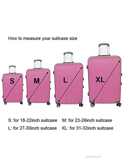 Travel Luggage Protective Cover for Trunk Case Apply to 19''-32'' Suitcase Cover Elastic Perfectly Eyes M