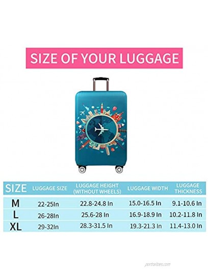 Travelkin Luggage Cover Washable Suitcase Protector Anti-scratch Suitcase cover Fits 22-32 Inch Luggage
