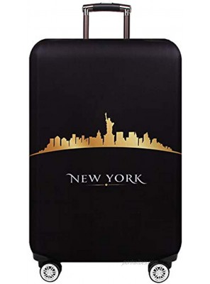 TRAVELKIN Washable Travel Gear Cover Thickened Luggage Cover 18 24 28 32 Inch Suitcase Spandex Protective Cover L25"-28"luggage New York