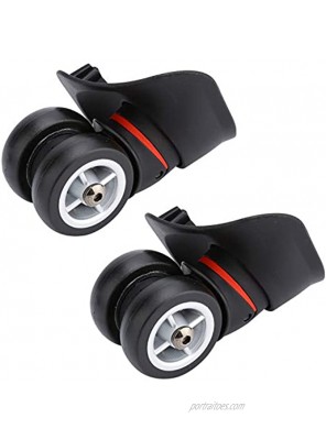 Yosoo Health Gear Luggage Swivel Wheels Universal Suitcase Spare Wheel PVC Luggage Wheels 1 Pair Black Replacement Spinner Wheels Silent Wear Pulley for Luggage Suitcase Trolley W042 S