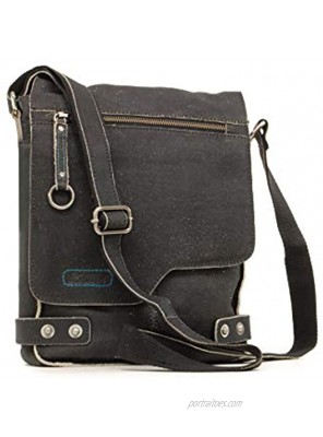 ASHWOOD Cross Body Bag Kindle iPad Tablet Size Small Shoulder Messenger Bag Distressed Leather Camden 8352