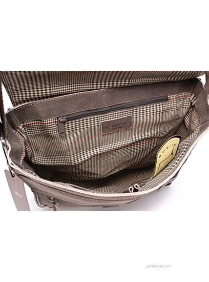 ASHWOOD Messenger Bag Cross Body Shoulder Work Bag Genuine Leather Harris Camden 8354 Brown