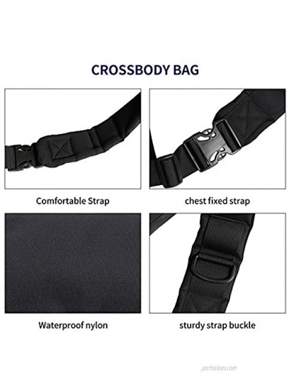 FZBJL Messenger Shoulder Bags for Men and Women Waterproof Crossbody Satchel Bag Suitable for Cycling Work and School Fits 13.3 Laptop.