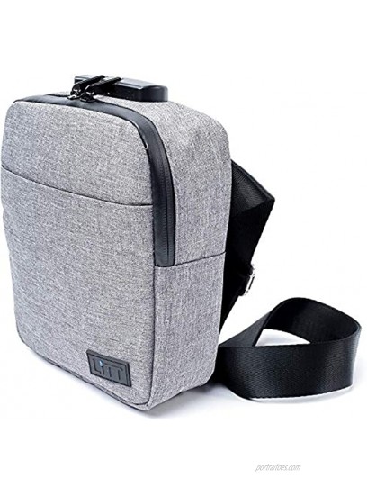 LiTT Smell Proof Stash Bag Charcoal Lined Cross Body Bag Blocks Smoking Odour | Travel Organizer & Lifestyle Accessory