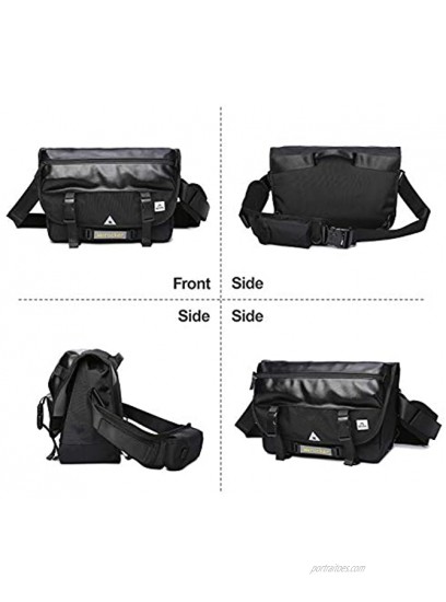 Nylon Waterproof messenger bags for man Shoulder Bag Crossbody Satchel Bag with Multiple Pockets for Cycling Work School Daily UseFits 14inch Laptop