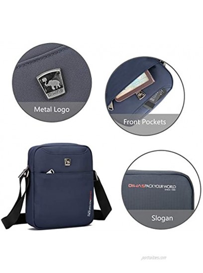 OIWAS Man Bags for Men Small Shoulder Bag Waterproof Crossbody Phone Bag with Long Strap Cross Body Wallet Pouch for Travel Work and School Navy Blue