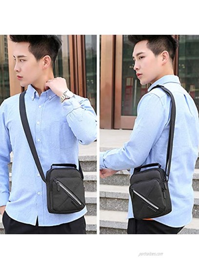 Shoulder Bag for Mens Cross Body Casual Messenger Bag Mens Shoulder Bag for Black