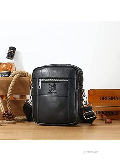 UBORSE Men’s Shoulder Bag Casual Leather Messenger Bag Vintage Crossbody Pack Handbag for Business Travel Hiking Daily Use