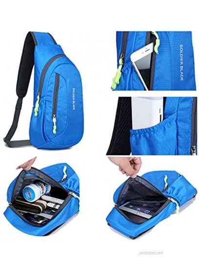 Value Sky Sling Bag Lightweight Small Chest Shoulder Backpack Crossbody Casual Daypacks for Men Women Hiking Cycling Travel Outdoors Activities