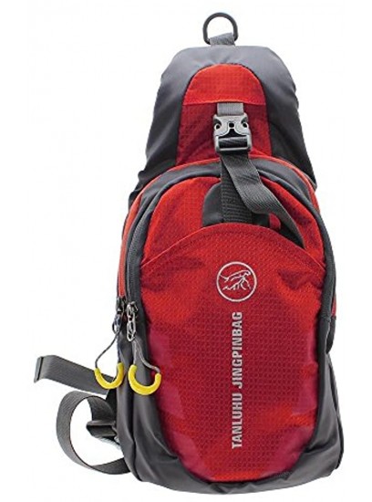 VANKER 1Pc Red Outdoor Men Chest Messenger Nylon Diagonal Package Shoulder Bag