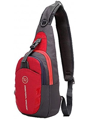 VANKER 1Pc Red Outdoor Men Chest Messenger Nylon Diagonal Package Shoulder Bag