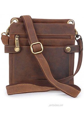 VISCONTI Small Messenger Bag Hunter Leather Multi-Purpose Slim Neat iPad Kindle Leisure- 18511- NEO S