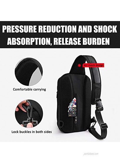 XINCADA Sling Bag Chest Shoulder Bags Small Crossbody Backpack for Men Outdoors Travel