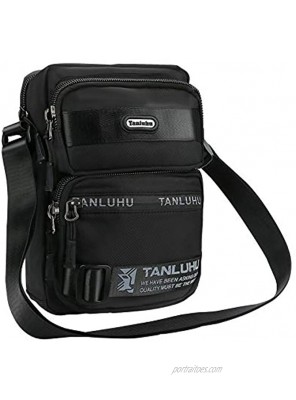 Zwini Man Shoulder Bag Multi Purpose Work Bag Small Lightweight Crossbody Travel Messenger Bag Waterproof Oxford Cloth Adjustable Shoulder Strap Man Bag for iPad Tablet up to 10inch