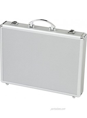 Alumaxx Attachékoffer MINOR Aktenkoffer aus Aluminium Dokumentenkoffer silber schmaler Aluminiumkoffer Pilot Case 41 cm 3 liters Silver Silber