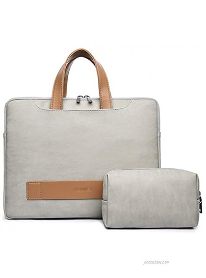 Anti-Scratch Water Resistant 14 Inch Laptop Briefcase Office Travel Bag Handbag Weekend Bag,Accessory Bag Grey