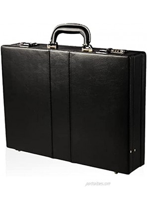 Attache Business Briefcase Faux Leather Attache Briefcase Business Attache Case with Twin Combination Locks Compact and Spacious Executive Attache Case