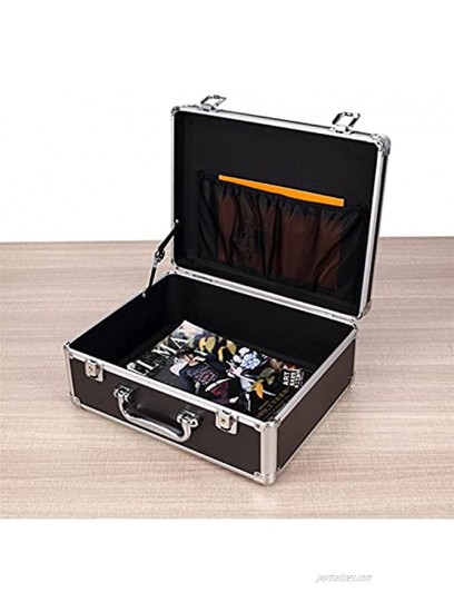 GDYJP Aluminum Tool Holder Box Case Flight Briefcase with Passwords Key Locked Equipment Cosmetic Makeup Manicure Storage Case Color : B Size : 34 * 27 * 14.5cm