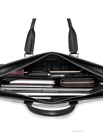 GDYJP Men Briefcase Leather Business Handbag Shoulder Messenger Bag Lightweight Carrying Work Bag For Travel Business School Color : A Size : 38.6 * 28 * 7.5cm