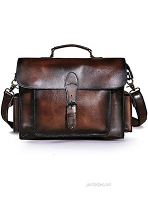 GDYJP Men Leather Busin Executive Lawyer Briefcase Laptop Bag Handbag Vintage Shoulder Messenger Bag Lightweight Carrying Work Bag For Travel School Color : C Size : 36 * 28 * 10cm