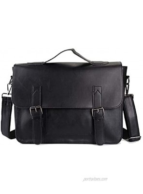 JPDP Crazy Horse Artificial Leather Business Handbag Laptop Briefcases for Men Leather Casual Men Bag Messenger Shoulder Bags Man Black