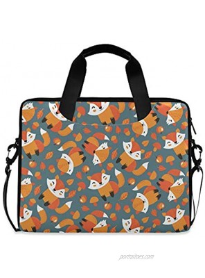 Laptop Bag Cute Fox Computer Sleeve Case Laptop Handbags Briefcase with Strap and Handle for Boys Girls Women Men 14 15 15.6 Inch