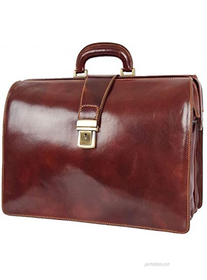 Leather Briefcase Doctors Lawyers Gladstone Work Classic Bag Ashford Brown