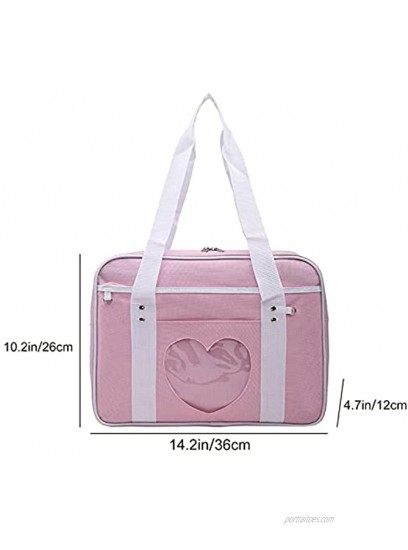 Portable Travel Bag Transparent Casual School Shoulder Bag,Casual Travel Satchel Briefcase for Work