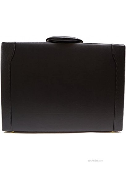 SNUGRUGS Mens Professional Leather Look Executive Black Briefcase with Combination Locks One Size