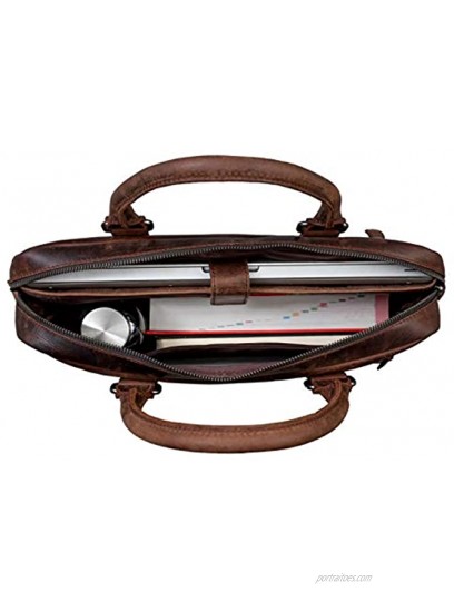 STILORD 'Evan' Elegant Business Leather Bag Vintage Briefcase for 13,3 inches Laptop MacBook Messenger Bags Satchel Genuine Leather