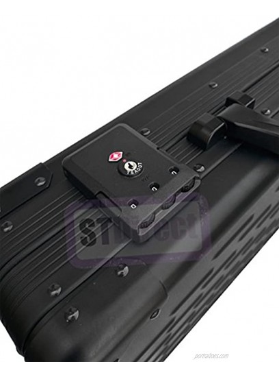 UltraArmor Solid Aluminium Executive Laptop Padded Briefcase Attache Case Carbon Black 13-17.5