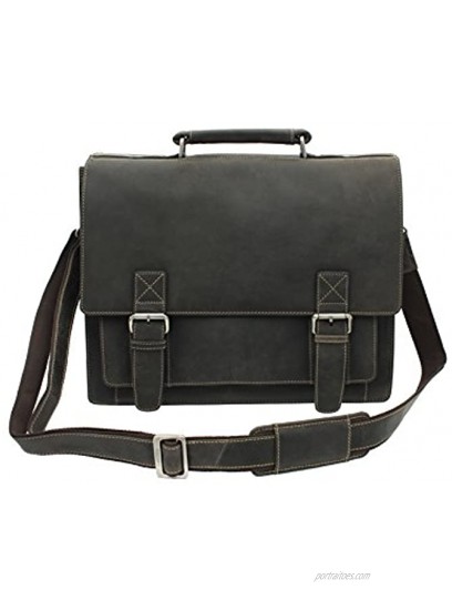 Visconti Hercules Large Oiled Leather Briefcase Grab Handle & Detachable Shoulder Strap 16055