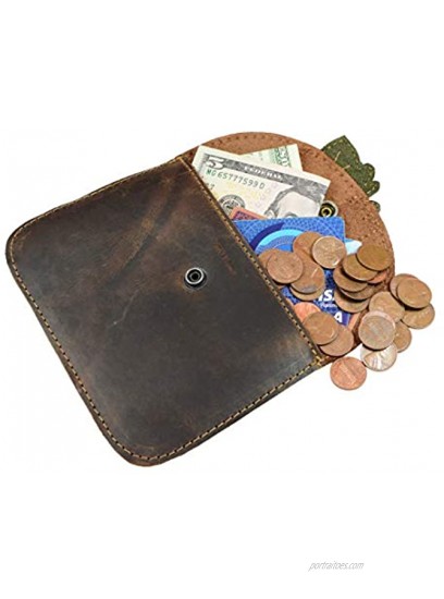 Hide & Drink Leather Leaves Card Wallet Pouch Coin & Cash Organizer Cable Holder Phone Case Accessories Handmade Includes 101 Year Warranty :: Bourbon Brown