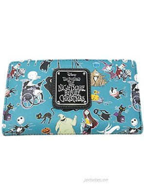 Loungefly Disney The Nightmare Before Christmas Allover Print Bi-fold Wallet