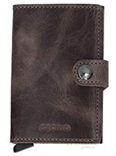Secrid Mini Wallet Genuine Leather RFID Safe Card Case for max 12 Cards