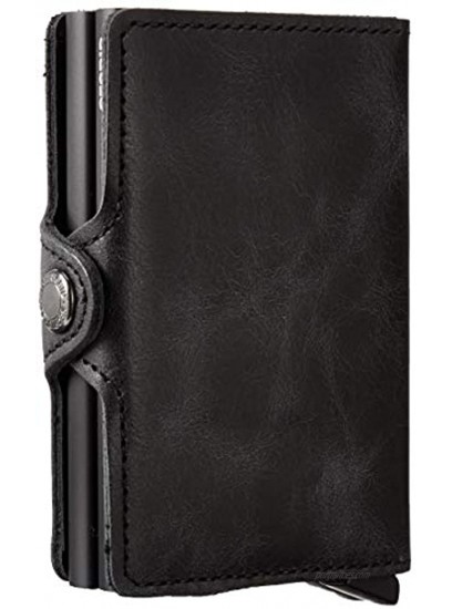 SECRID Secrid Twin Vintage Black Leather With Black Card Protector Wallet