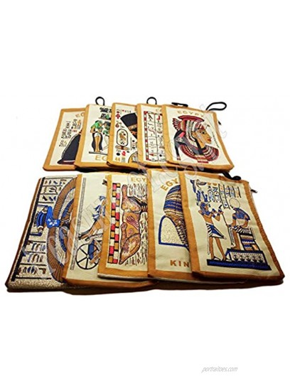 10 Egyptian Pharaonic Canvas Purse Coin Wallet Mobile Iphone Cell Phone Case