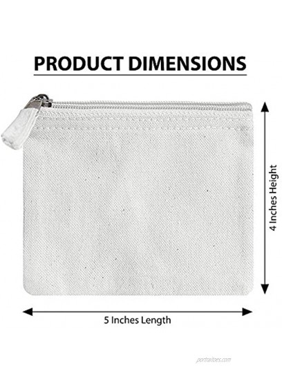 Coin Pouch 220 GSM Natural Size 5 x 4-Pack of 12
