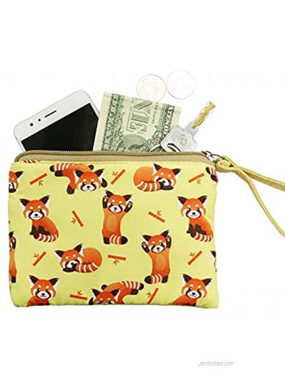 Coin Purse Cosmetic Makeup Bag Cell Phone Purse Pouch with Wrist Strap Gift for Women