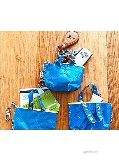 IKEA Key & Coin Purse KNOLIG Bag Small Blue with One Zipper Bag 1 set