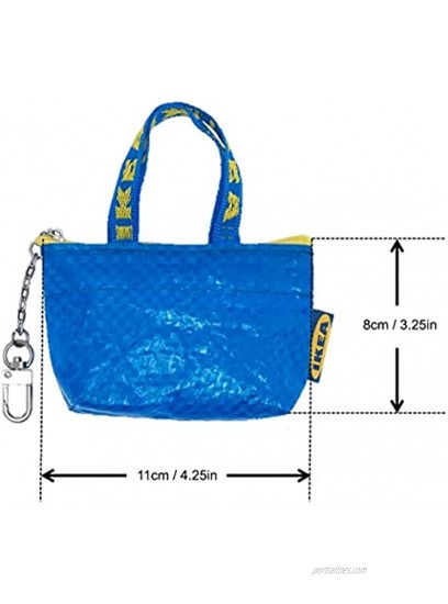 IKEA Key & Coin Purse KNOLIG Bag Small Blue with One Zipper Bag 1 set
