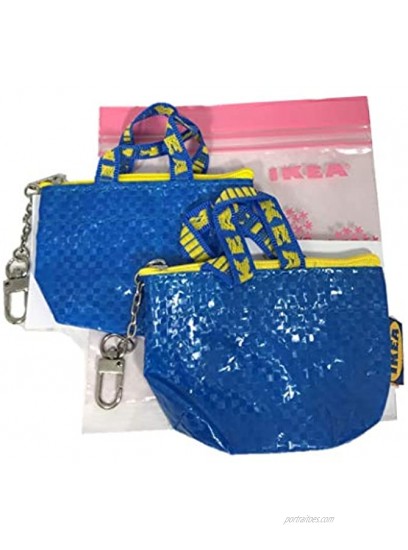 Key & Coin Purse KNOLIG Bag Small Blue with One Zipper Bag 2 set