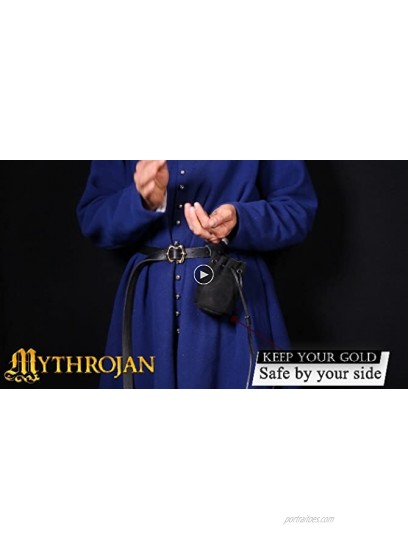 Mythrojan Drawstring Belt Pouch Renaissance Costume Accessories Jewelry Pouch