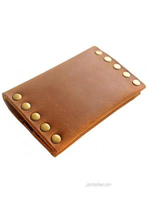 Rustic Leather Coin Purse Change Pouch Handmade for Men Women Size 3×4.5 Inches Vintage Brown